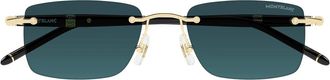 Montblanc Sunglasses Mb0344 S 008 Black/Gray Men