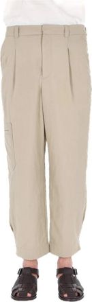 Maison Kitsun&eacute; Wijde Broek - Heren - Wijde Broeken - Beige - W42 - Broeken