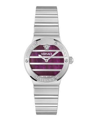 Versace Greca Logo Pearl Dames Horloge Zilverkleurig VE0S00125