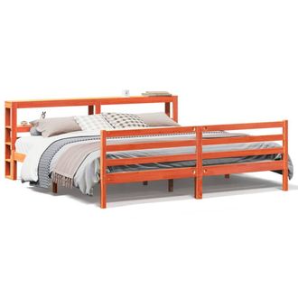 Berkfield Home Bed Frame without Mattress Wax Brown 200x200 cm Solid Wood Pine