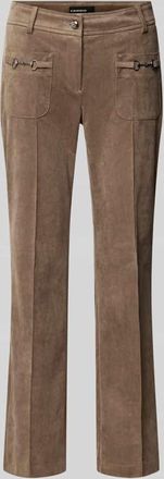 Cambio Cambio Hose in Leder-Optik Modell FARAH PATACHED POCKET in Mud, Größe 32