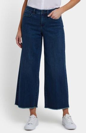 NYDJ Teresa Fray Hem Ankle Wide Leg Jeans in Ibiza Blues at Nordstrom Rack, Size 10