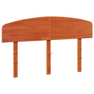vidaXL Cabecero De Cama Madera Maciza De Pino Marr&oacute;n Cera 140 Cm Vidaxl