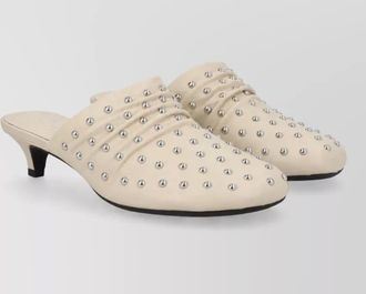 Ash leather mules