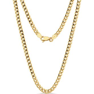 Devata Cuban Chain Necklace in 14K Gold in Yellow Gold at Nordstrom, Size 18