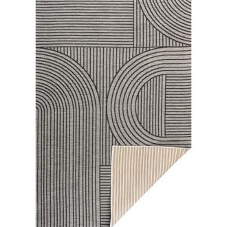 Jonathan Y Designs Zephyr Mid-Century Modern Arch Stripe Reversible Machine-Washable Indoor/Outdoor Area Rug in Cream/beige at Nordstrom, Size 2Ft 0In X 8Ft