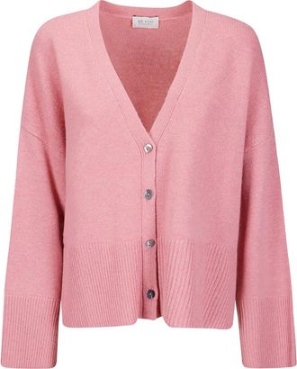 Be You buttoned V-neck cardigan - women - Fabric - M - Pink