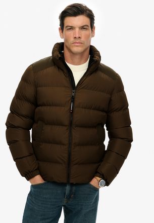 Superdry Steppjacke SUPERDRY SPORTS PUFFER JACKET, Herren, Gr. 3XL, braun (slate braun), Web, Obermaterial: 100% Polyester, unifarben, relaxed fit, Jacken Step