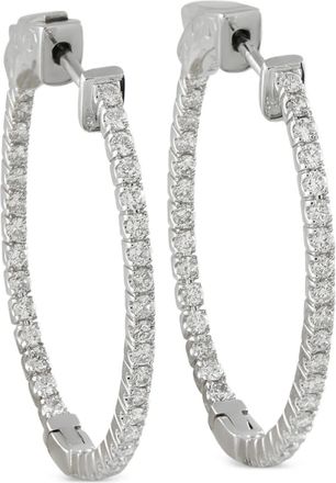 Luxury Bazaar Orecchini a cerchio con diamanti - Argento