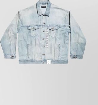 Balenciaga denim jacket with flap pockets and drop shoulder