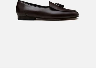 C.B. Made in Italy Dark Leather Slip-on Nerano
