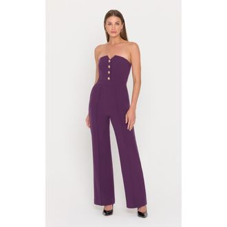 Generation Love Camilo Crepe Jumpsuit in Purple at Nordstrom, Size 12
