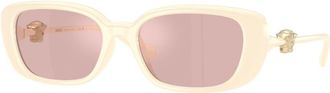 Versace VE4504D Asian Fit 55361T Womens Sunglasses White Size 56