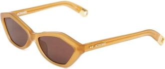 Jacquemus Bambino Zonnebril - Dames - Zonnebrillen - Oranje - 56 MM - Accessoires