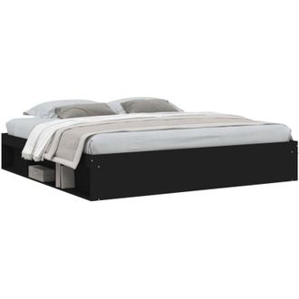 vidaXL Estructura De Cama Negra 200x200 Cm Vidaxl