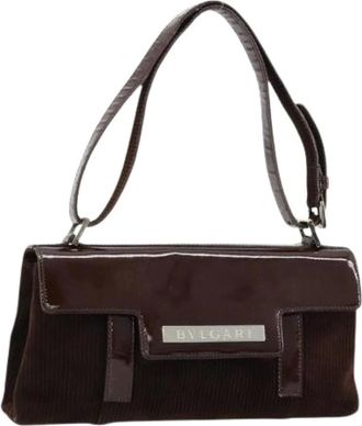 Bulgari Pre-owned Shoulder Bags, female, Brown, Size: ONE SIZE Pre-owned Vintage Shoulder Bag