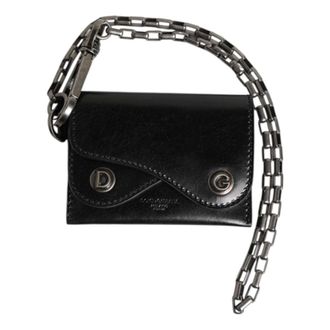 Dolce & Gabbana Wallets & Cardholders, unisex, Black, Size: ONE SIZE Bifold Cardholder Wallet with Chain