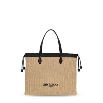 Jimmy Choo London Drawstring Logo Embroidered Tote Bag