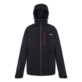 Regatta Mens Wentwood IX 3 in 1 Jacket (Black/Red Ochre) - Size X-Large