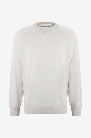 Brunello Cucinelli Rundhalspullover mit Raglan&auml;rmeln aus Kaschmir