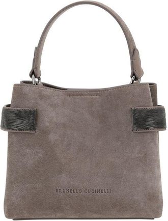 Brunello Cucinelli Brown Calf Leather Bos Taurus Shoulder Womens Bag