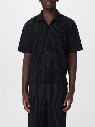 Homme Pliss&eacute; Issey Miyake Camicia bowling Homme Pliss&eacute; Issey Miyake in cr&ecirc;pe con maniche corte