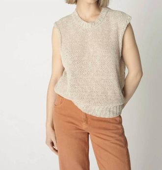Cot&eacute;lac Pre-Loved Aveline Knit Tank Top In Natural