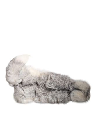 Dolce & Gabbana White Fox Fur Neck Wrap Warmer Winter Womens Scarf