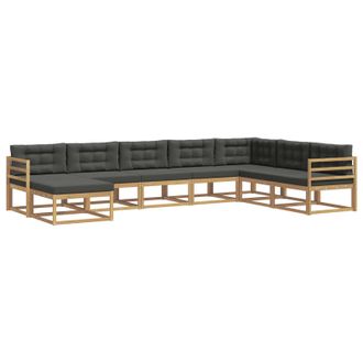 vidaXL Conjunto De Sof&aacute;s De Exterior 8 Pcs Blanco Y Antracita Vidaxl