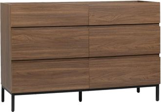 Klast C&oacute;moda doble efecto madera nogal 120 cm x 80 cm