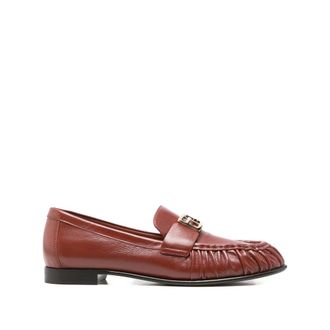Fendi Baguette Leather Loafers
