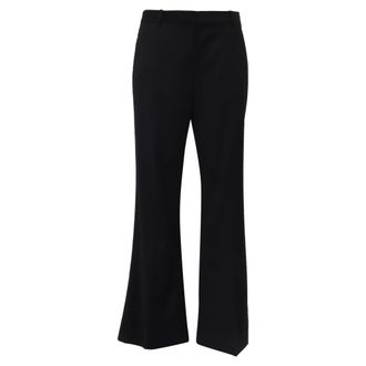 Theory High-Rise Flared Trousers in Black Wool