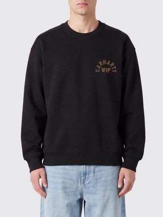 Carhartt Work in Progress Felpa girocollo in cotone con logo a contrasto stile college