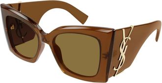 Saint Laurent Sunglasses, unisex, Brown, Size: 54 MM Blaze Crystal