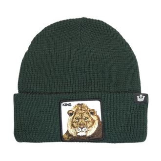 Goorin Brothers Animal Farm Beanie Hat met Voorpatch - Dames - Hoeden - Groen - ONE Size - Wol - Accessoires