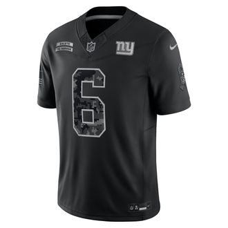 Nike Jaxson Dart New York Giants Salute to Service Nike Mens Dri-FIT NFL Limited Jersey in Black | SSLM00AF3N-8UD