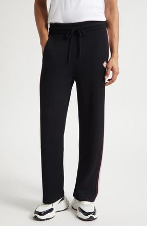 Casablanca Stripe Merino Wool Knit Trousers in Black at Nordstrom, Size X-Large
