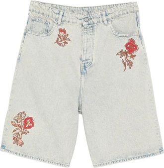 Dr&ocirc;le de Monsieur Short Jean Dusty Brod&eacute; Fleurs