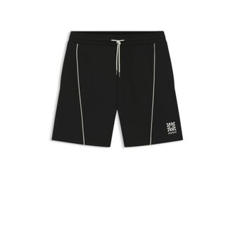 HUGO BOSS Cotton-blend shorts with embroidered logo artwork
