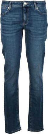 Sportmax Katoen Elastaan Jeans - Dames - Slim Fit Jeans - Blauw - W24 - Katoen - Jeans