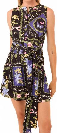 Misa Clover Dress In Patchwork Butterfly