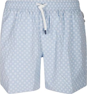 Fedeli floral-print swim shorts - Blue