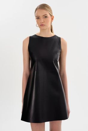 LaMarque LOZANA | Reversible Leather Dress in Black/silver at Nordstrom, Size X-Small