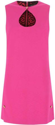 Versace Pink Round Neck Mini Dress