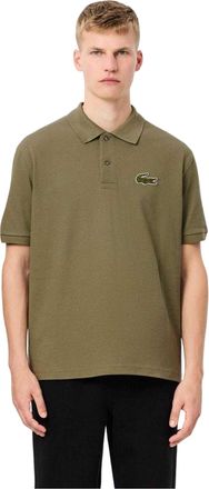 Lacoste Heren L.12.12 Geborduurd Logo Loose Fit Poloshirt (Kaki Groen)