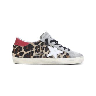 Golden Goose Brown Animal Print Sneakers