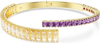 Swarovski Womens Matrix Pink Crystal Bangle 5731049 - Gold - One Size