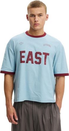 Cotton On Mens Cropped Fit Graphic T-Shirt in Blue Mist East at Nordstrom, Size X-Large