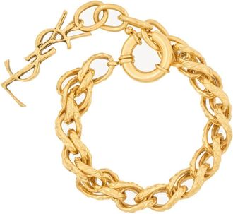Saint Laurent Ketting met touwketting in metaal - Heren - Armbanden - Geel - S - Accessoires