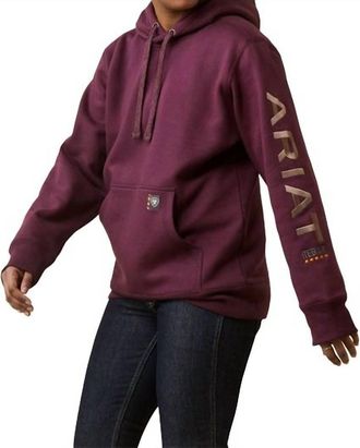 Ariat Rebar Graphic Hoodie In Potent Purple